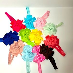 Baby headbands bows 4 inch